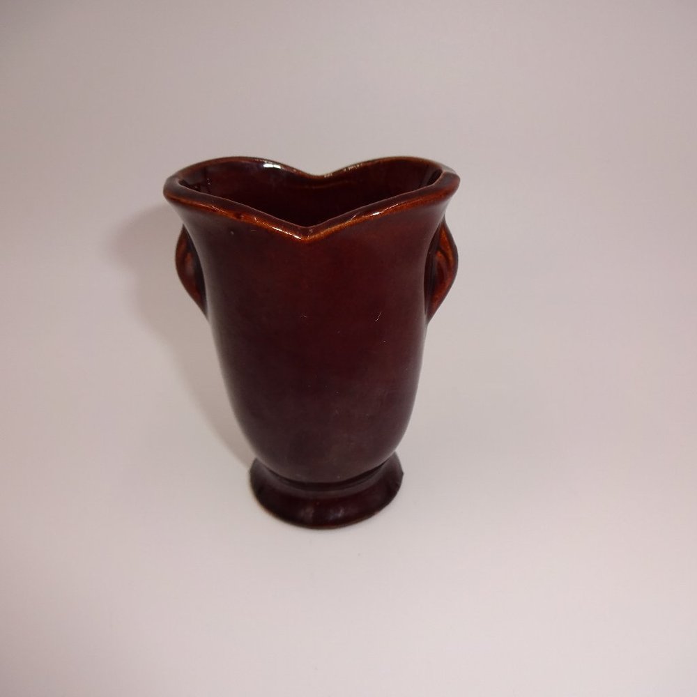 Vintage 1940s 1950s Brown Made in Occupied Japan Miniature Bud Flower Vase Woman - Picture 3 of 5